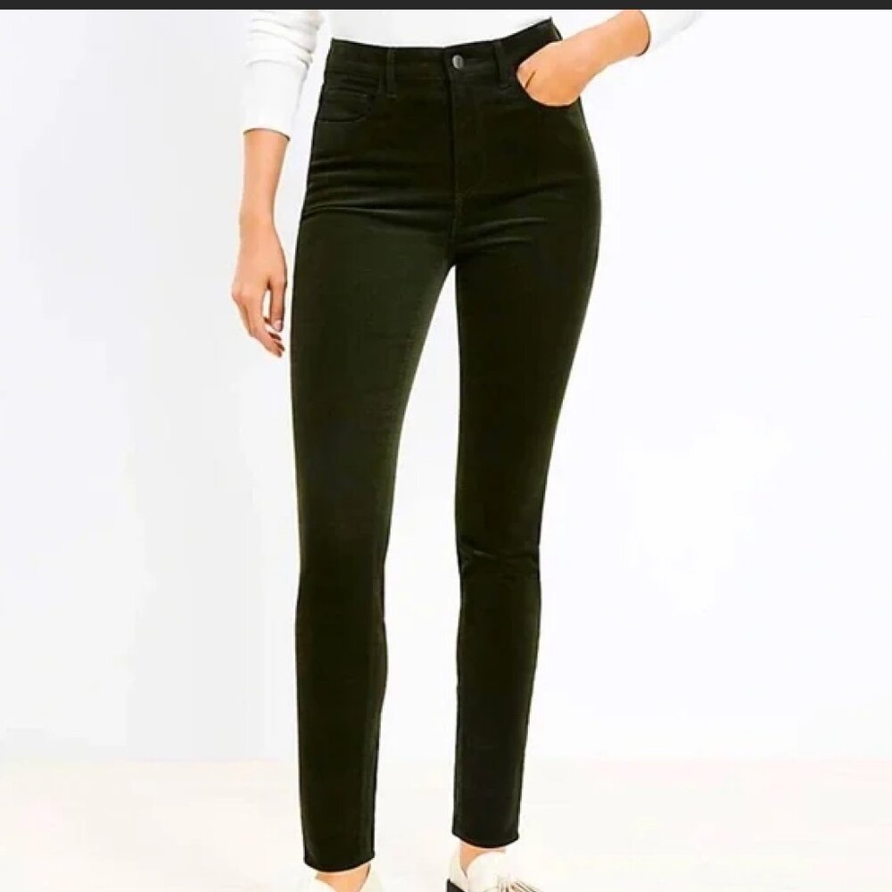 NWT | Loft Skinny Corduroy Green | 29